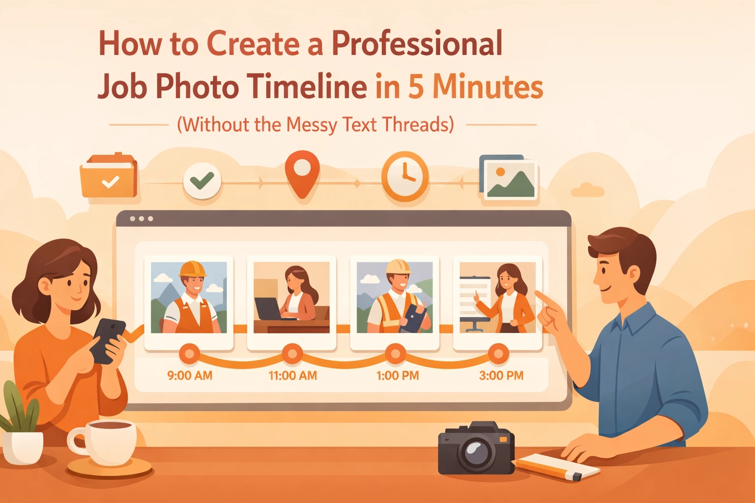 How to Create a Professional Job Photo Timeline in 5 Minutes (Without the Messy Text Threads)