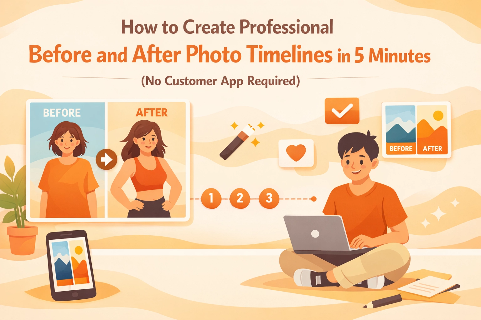 How to Create Professional Before and After Photo Timelines in 5 Minutes (No Customer App Required)