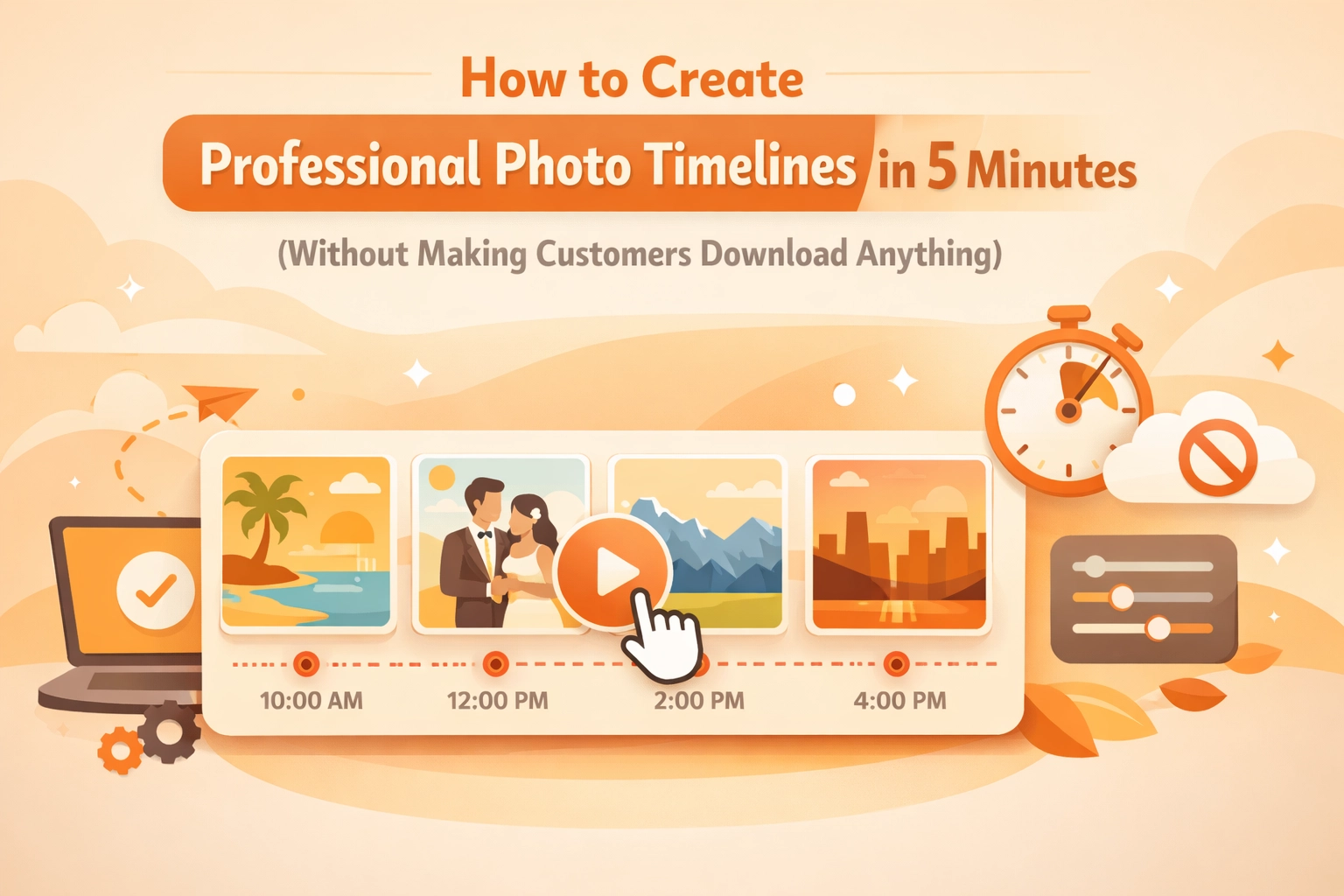 How to Create Professional Photo Timelines in 5 Minutes (Without Making Customers Download Anything)