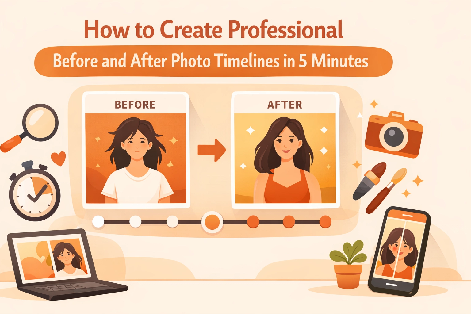How to Create Professional Before and After Photo Timelines in 5 Minutes