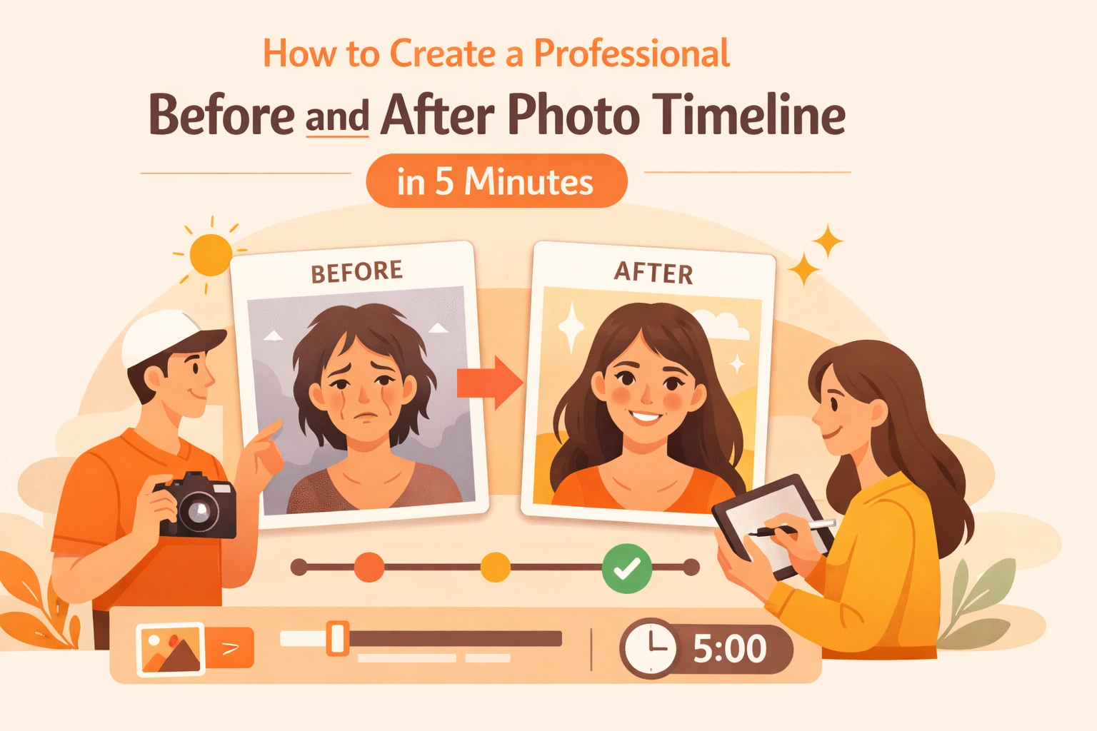 How to Create a Professional Before and After Photo Timeline in 5 Minutes