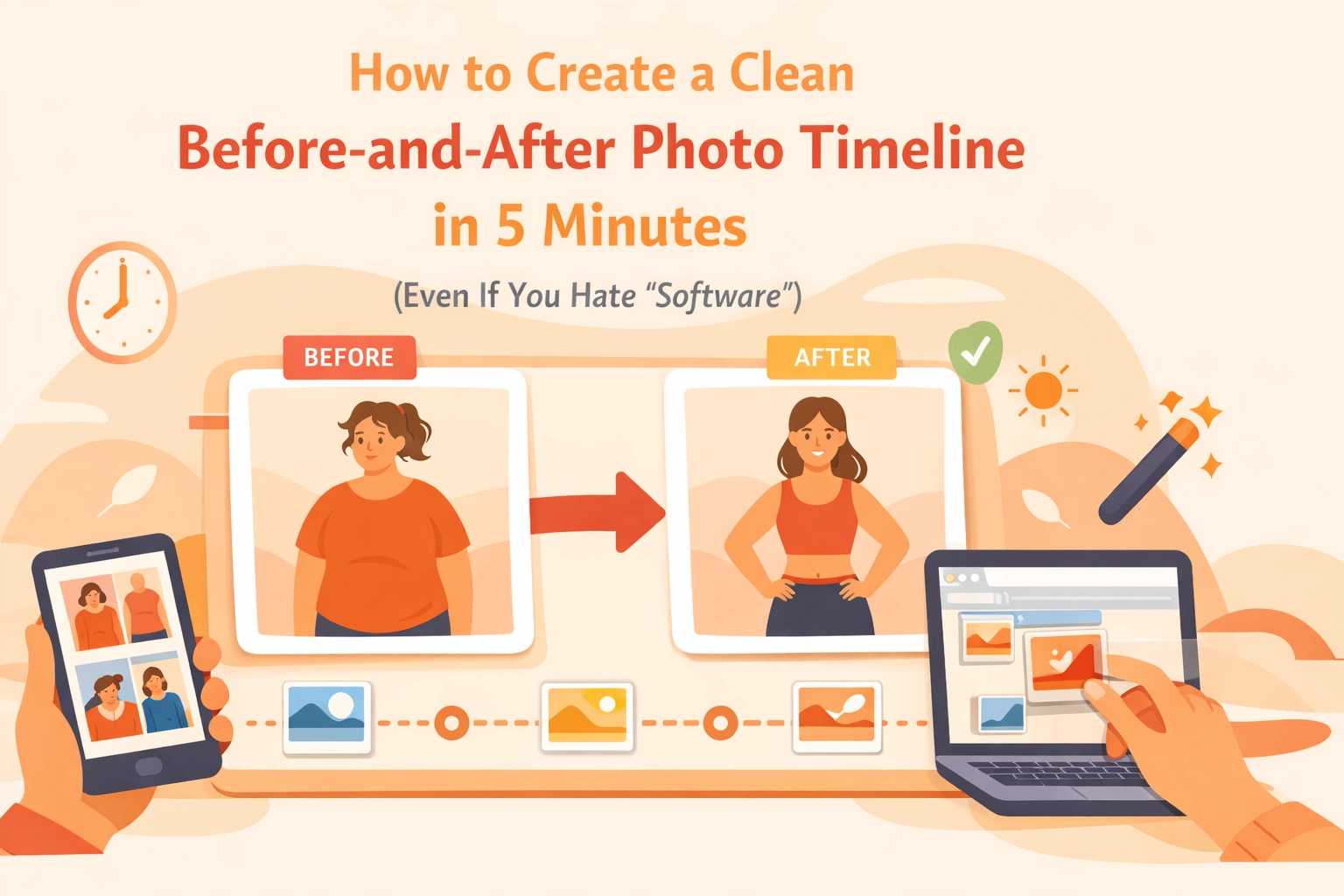 How to Create a Clean Before-and-After Photo Timeline in 5 Minutes (Even If You Hate “Software”)