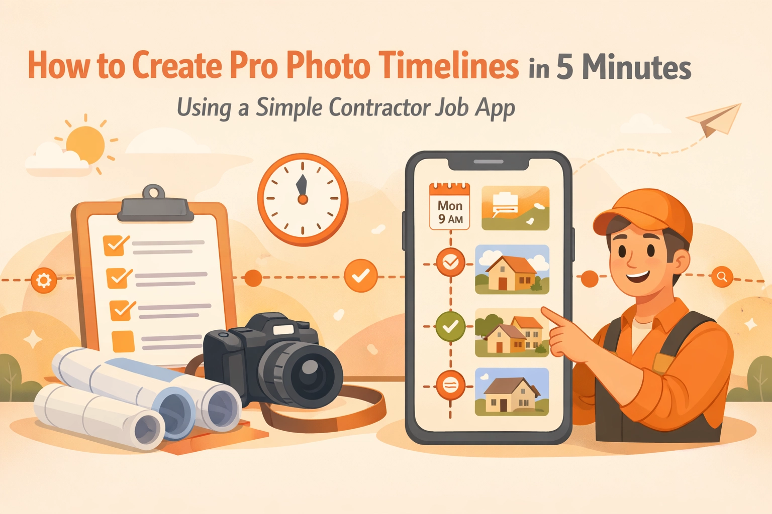 How to Create Pro Photo Timelines in 5 Minutes Using a Simple Contractor Job App