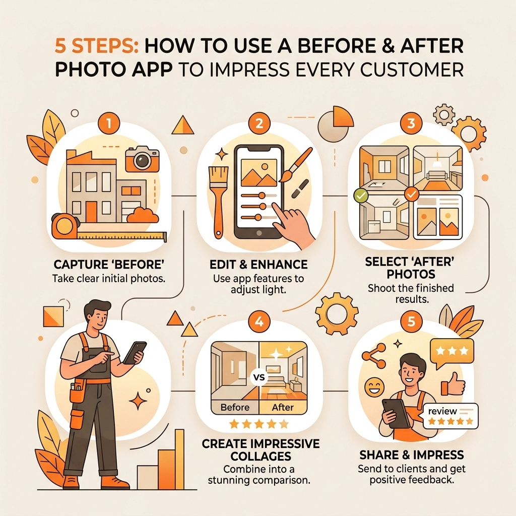 5 Steps How to Use a Before and After Photo App to Impress Every Customer (Easy Guide for Trades)