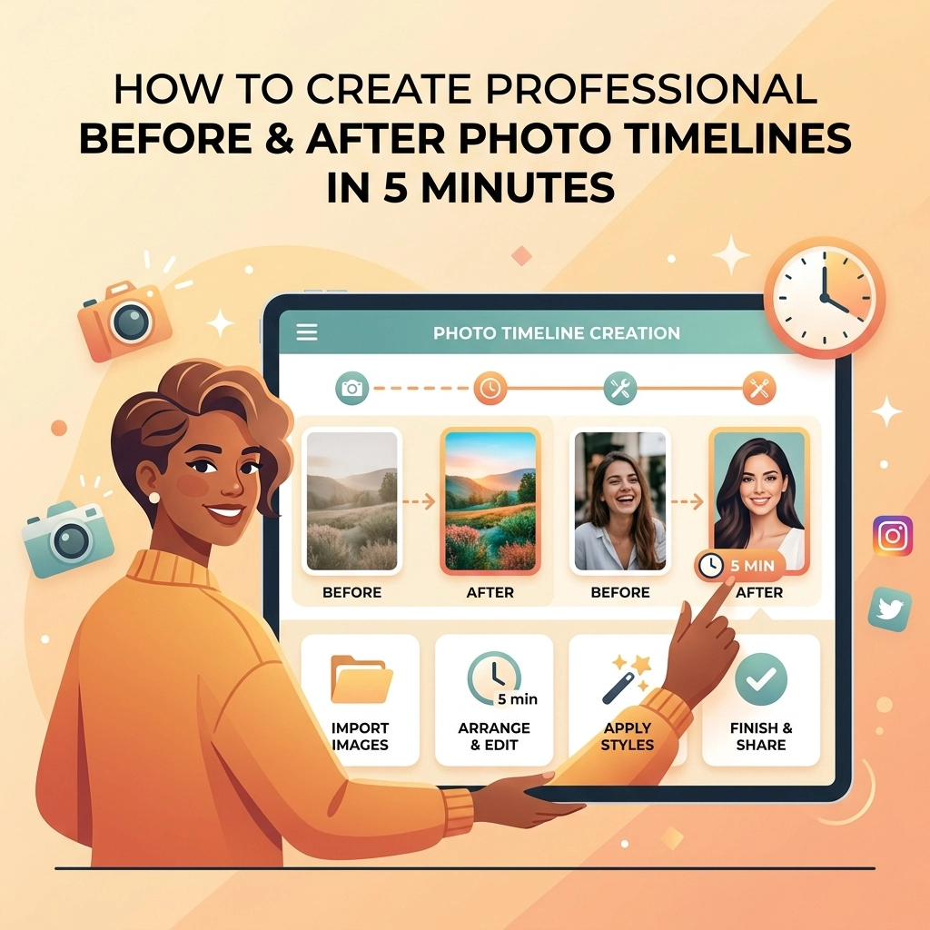 How to Create Professional Before and After Photo Timelines in 5 Minutes