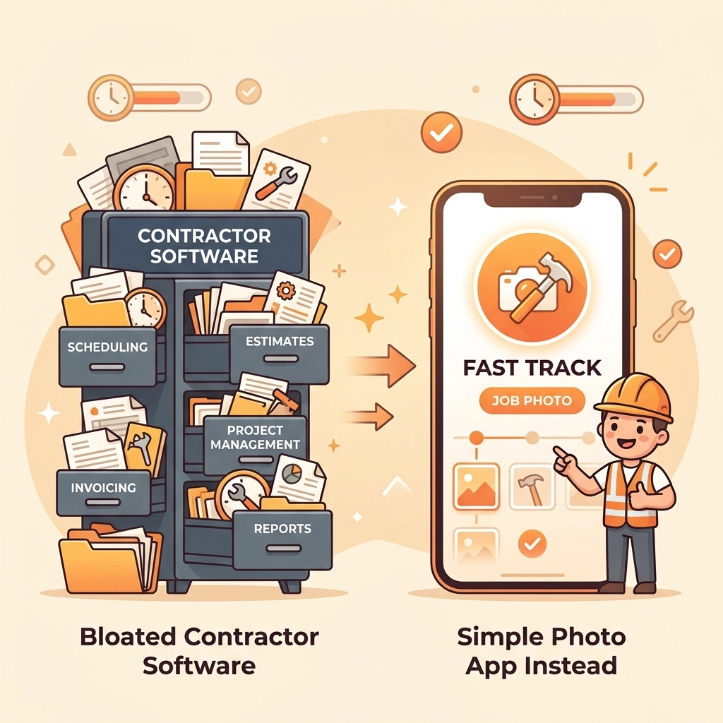 Stop Wasting Time on Bloated Contractor Software: Try This Simple Photo App Instead