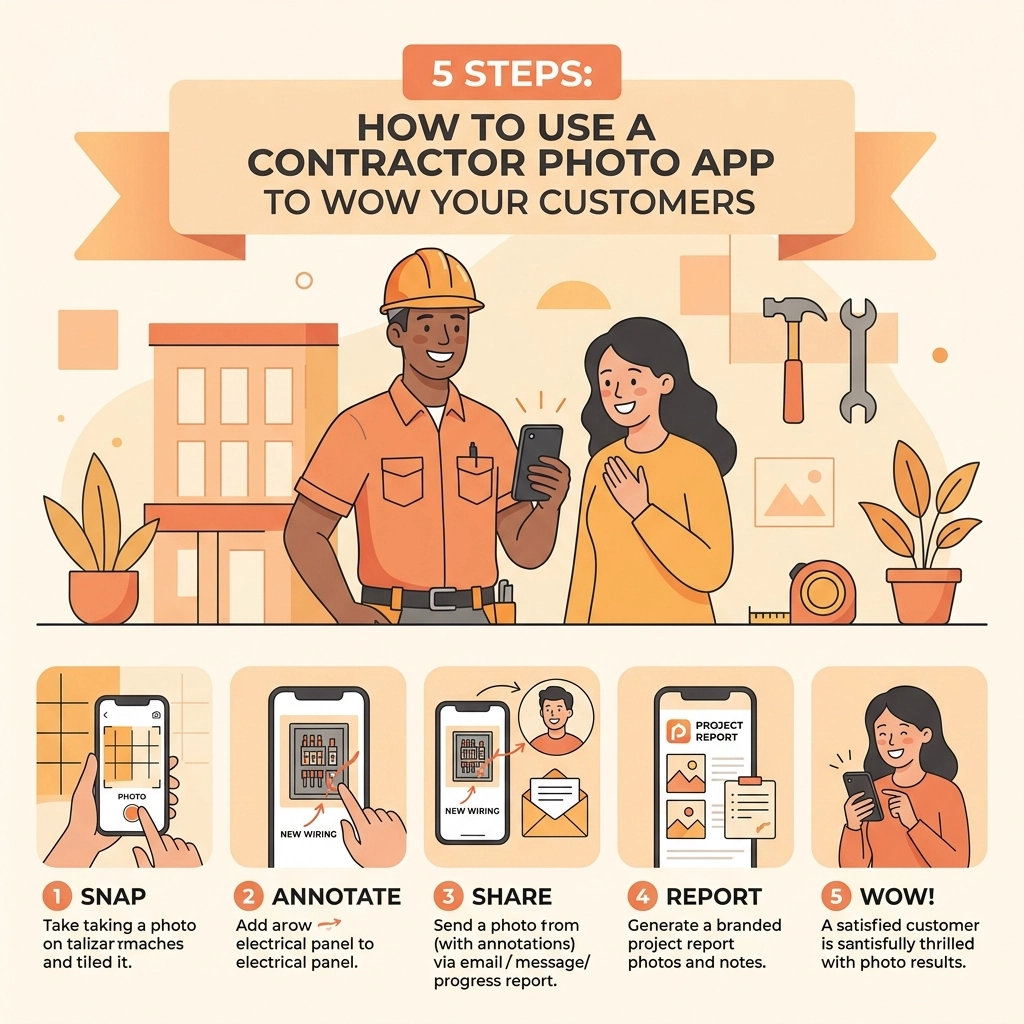 5 Steps: How to Use a Contractor Photo App to Wow Your Customers (Easy Guide for Trades)