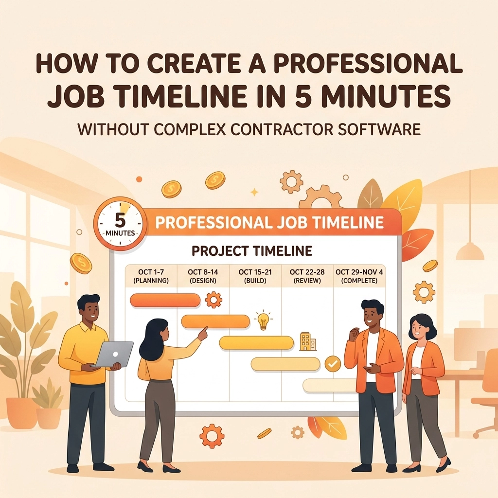 How to Create a Professional Job Timeline in 5 Minutes (Without Complex Contractor Software)