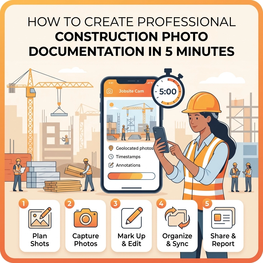 How to Create Professional Construction Photo Documentation in 5 Minutes