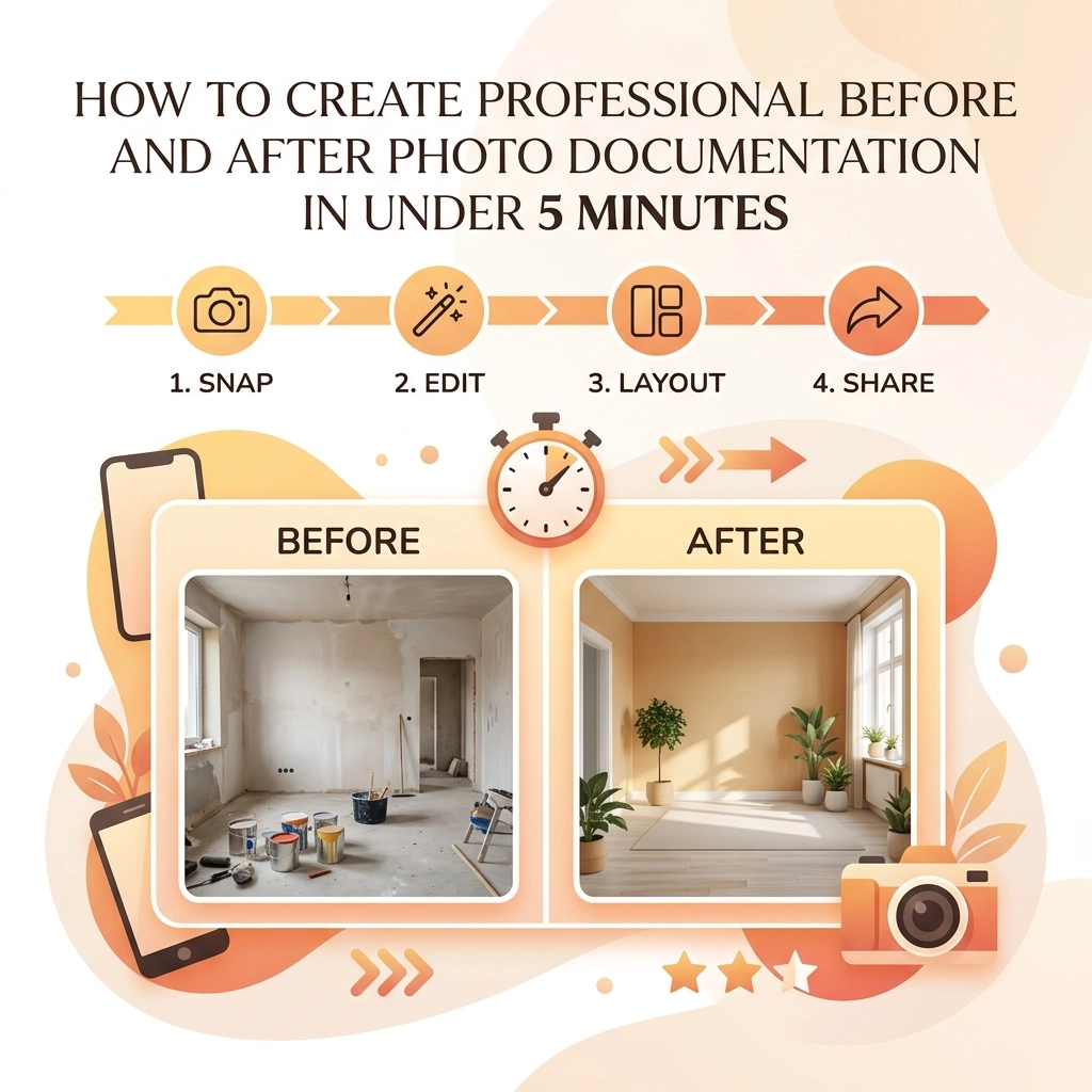 How to Create Professional Before and After Photo Documentation in Under 5 Minutes